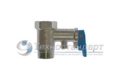 Клапан для водонагревателя, предохранительный, 1/2, с ручкой, 8 бар, 0.8 МПа