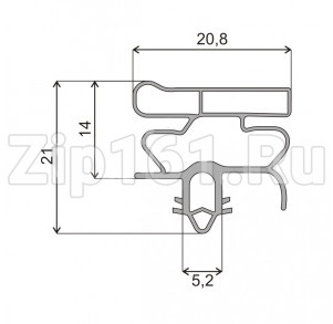 Уплотнитель 520x700 мм, профиль ОМ