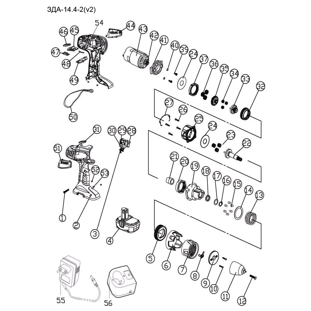 Дрель - шуруповерт ЗДА-14.4-2
